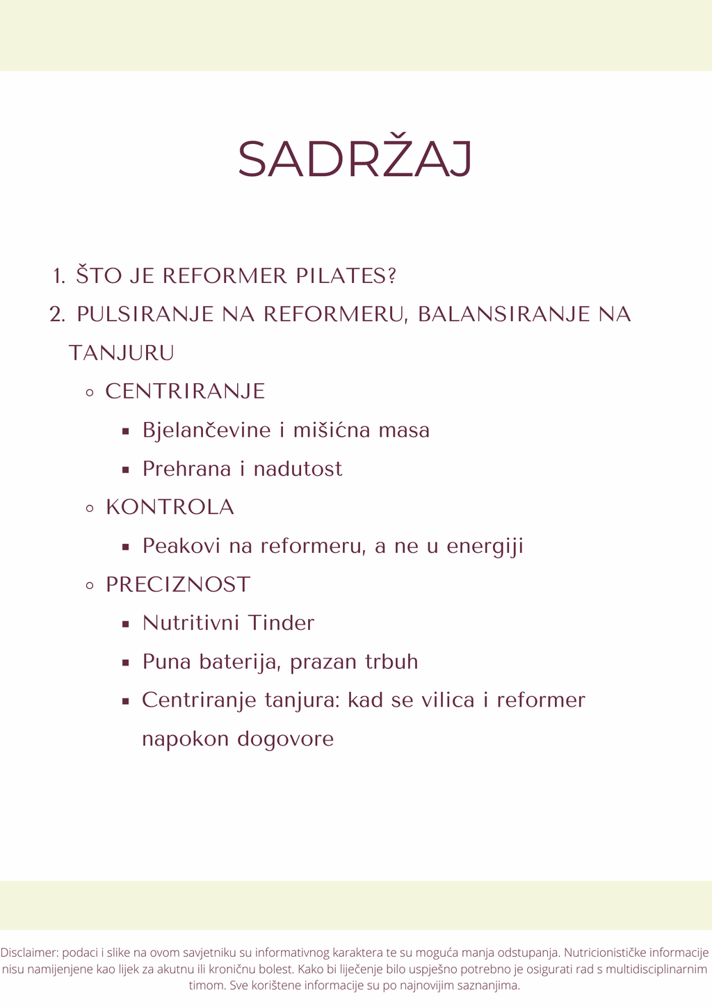 Prehrana za reformer pilates – vodič