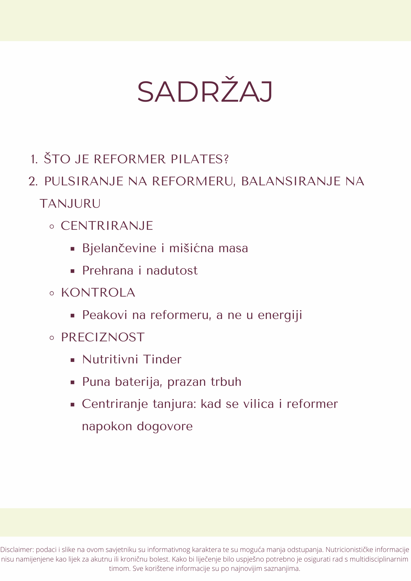 REFORMACIJA PREHRANE