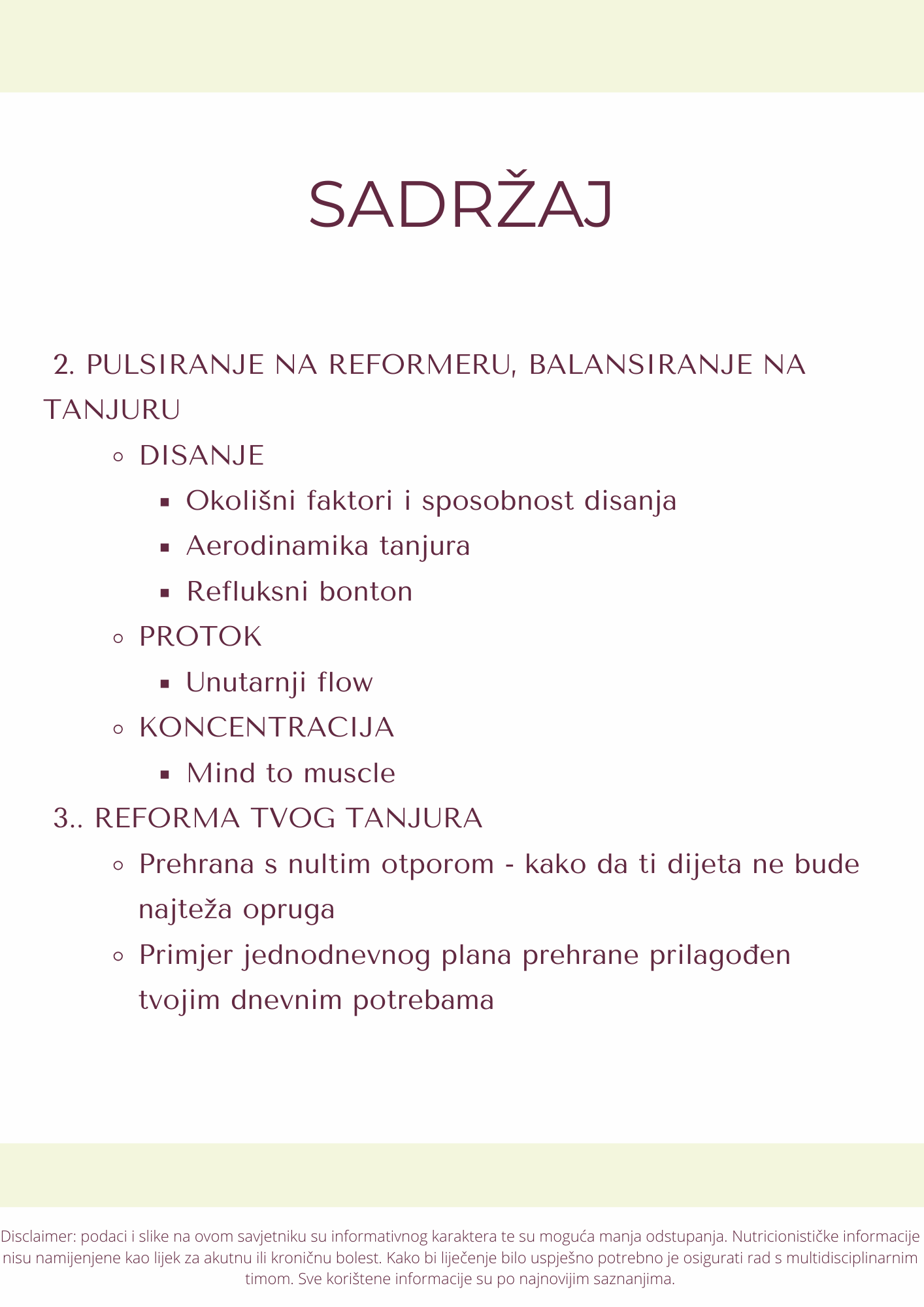 REFORMACIJA PREHRANE