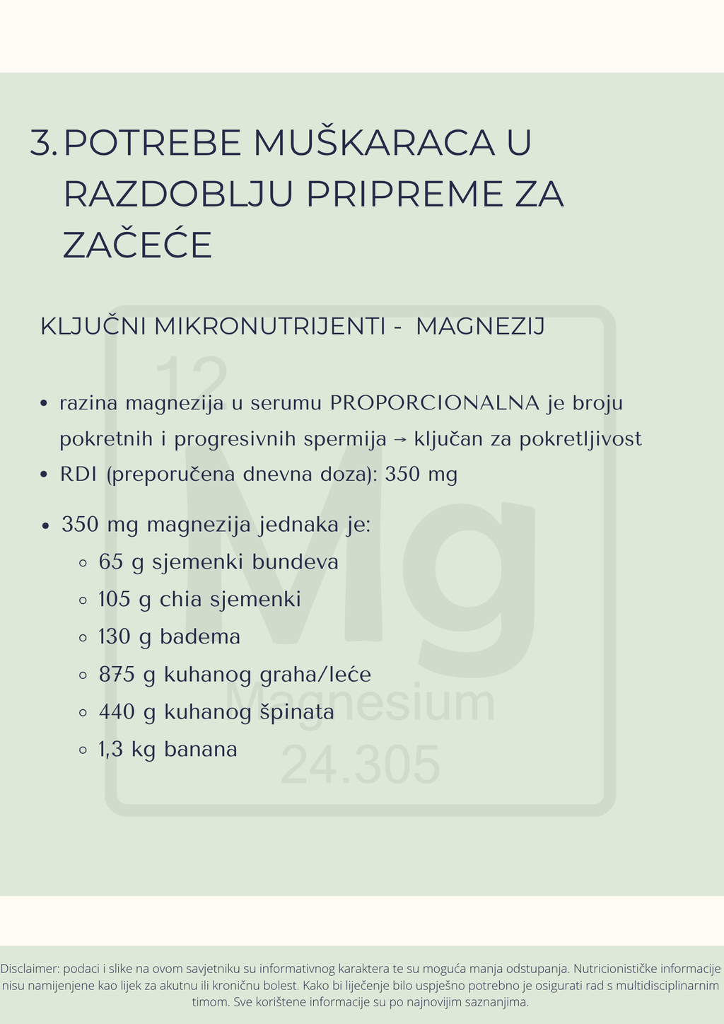 KAKO SE PREHRANOM PRIPREMAM  ZA ZAČEĆE