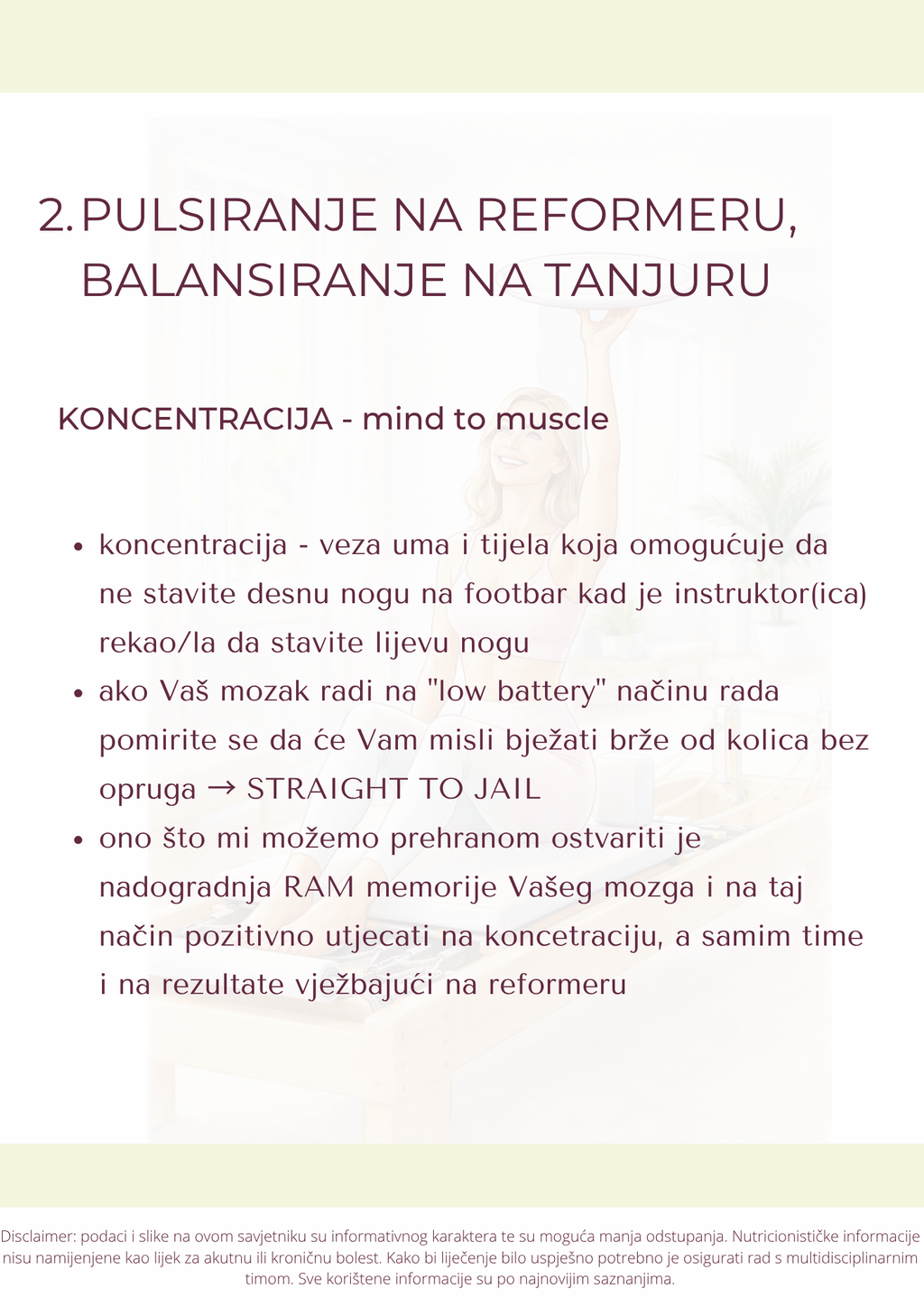 Prehrana za reformer pilates – vodič