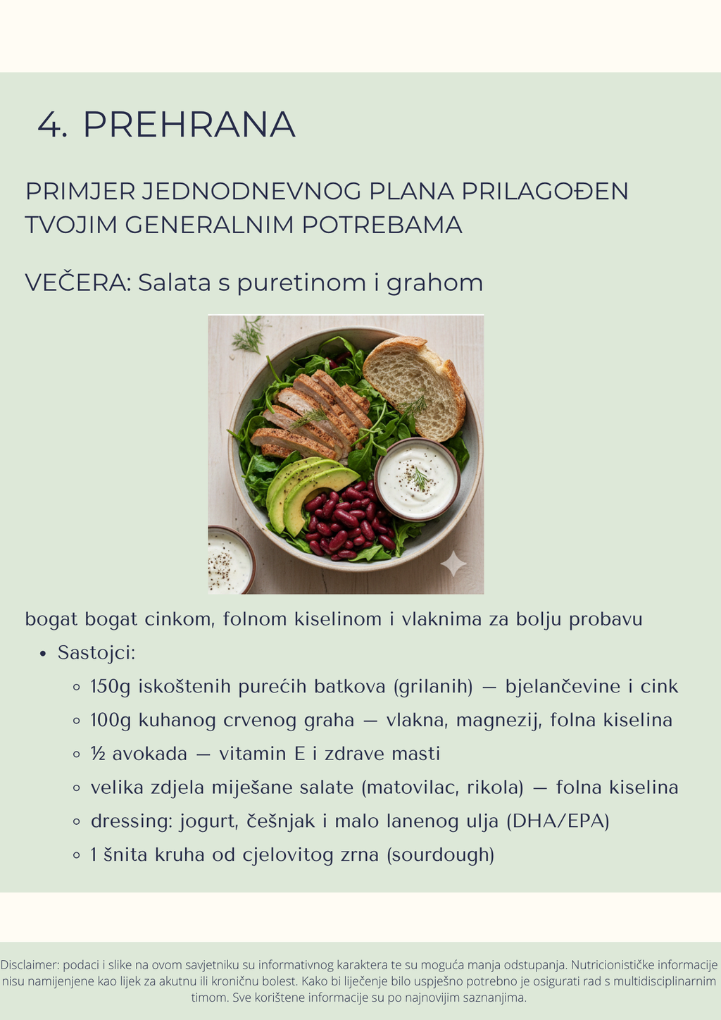 KAKO SE PREHRANOM PRIPREMAM  ZA ZAČEĆE