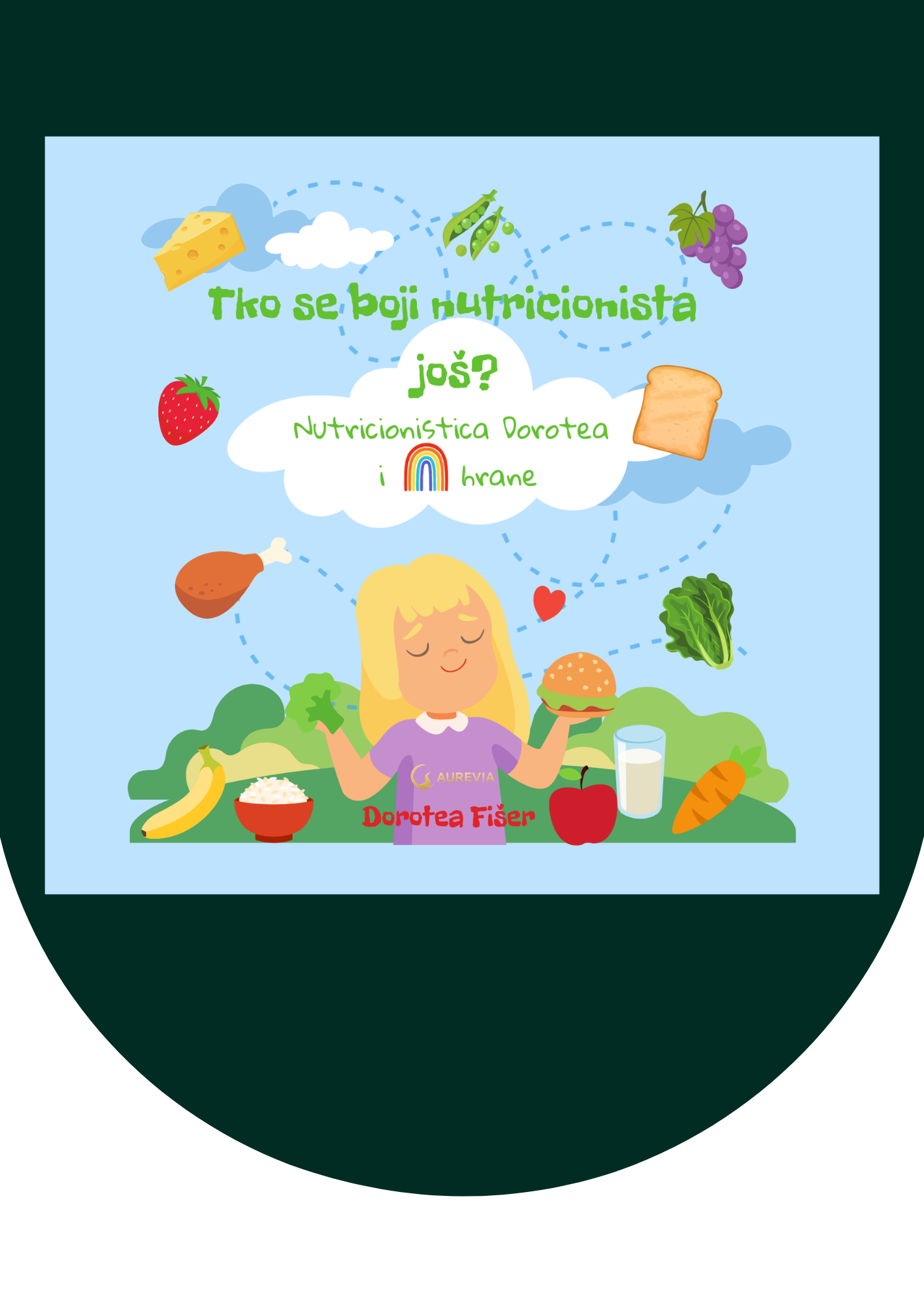 Slikovnica "Tko se boji nutricionista još? Nutricionistica Dorotea i duga hrane"