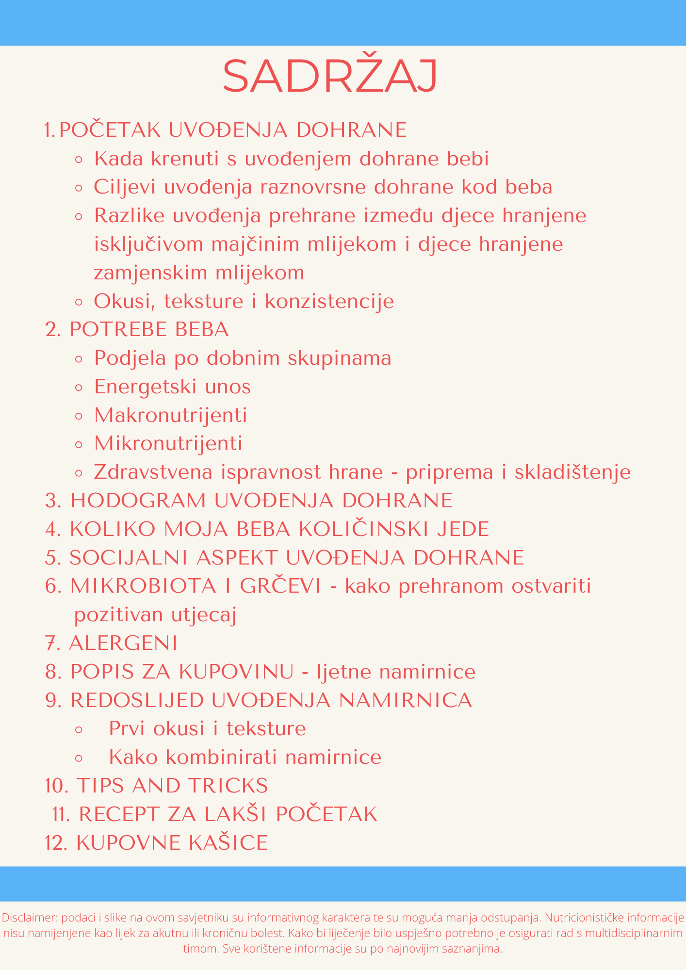 MOJA BEBA POČINJE JESTI U LJETO