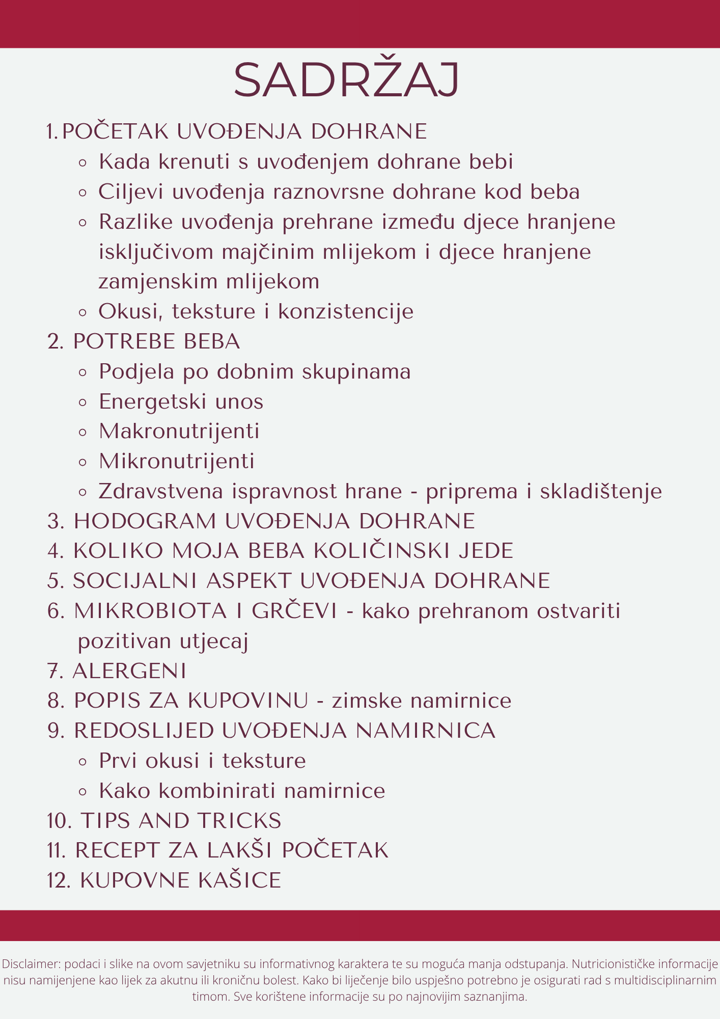 MOJA BEBA POČINJE JESTI U ZIMU