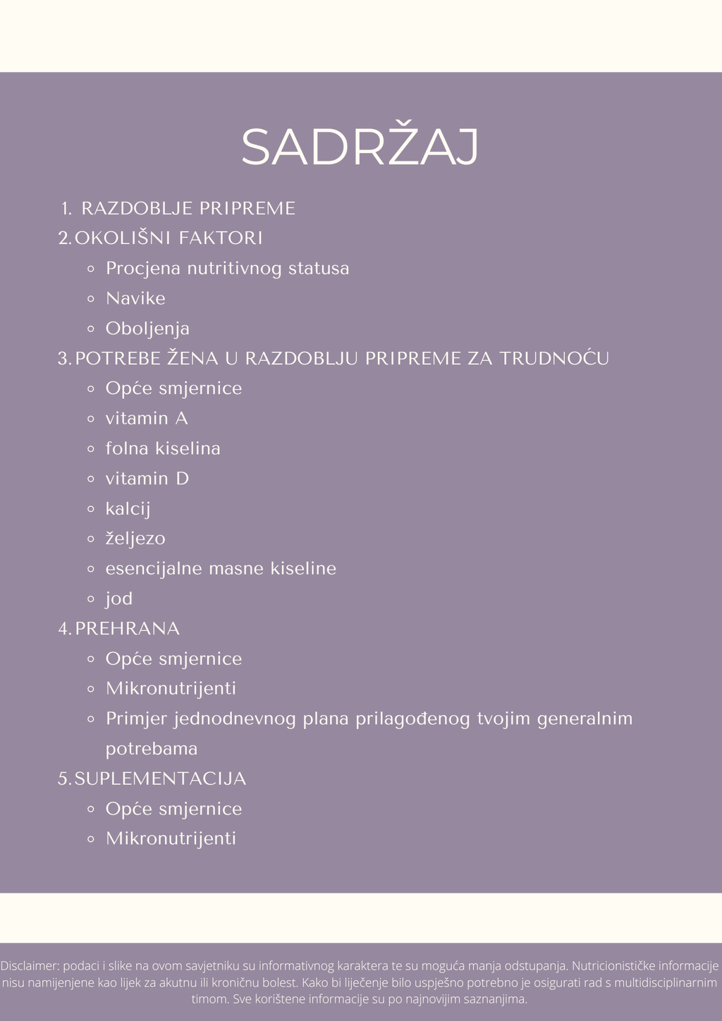KAKO SE PREHRANOM PRIPREMAM  ZA TRUDNOĆU