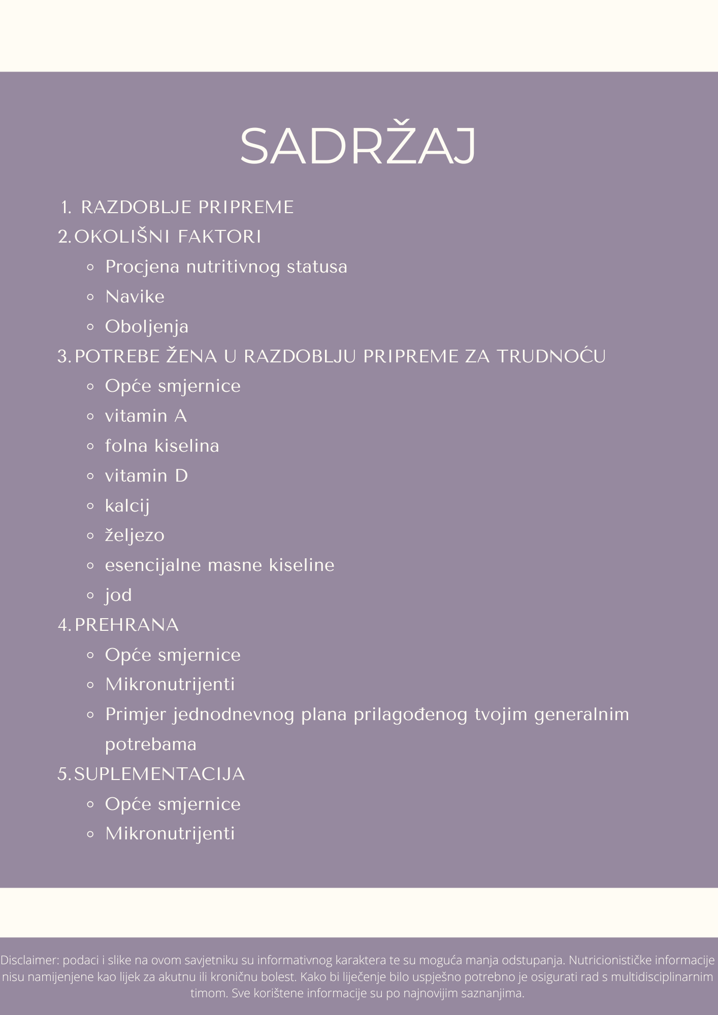 KAKO SE PREHRANOM PRIPREMAM  ZA TRUDNOĆU