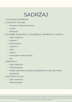 KAKO SE PREHRANOM PRIPREMAM  ZA ZAČEĆE