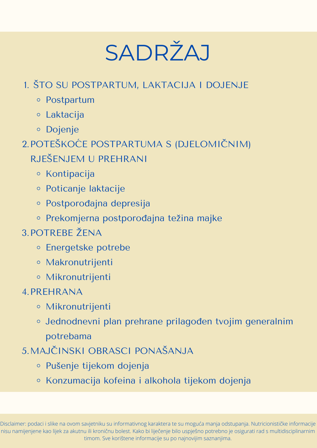 Prehrana nakon poroda – postpartum vodič