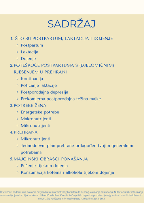 KAKO SI PREHRANOM POMAŽEM NAKON PORODA